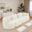 Modular Sectional Sofa With Rounded Silhouette And Pillows-130385247
