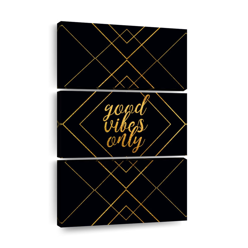 «Happiness Quotes Good Vibes» par Enchanté Designs, H 23 po x l 14 po x P 1 po