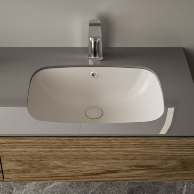 Bloom 55U Undermount Bathroom Sink Matte White