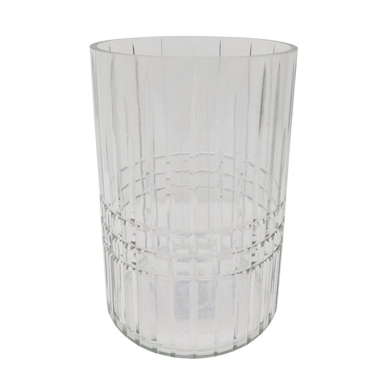 Bougeoir rond en verre D4x6, Doré