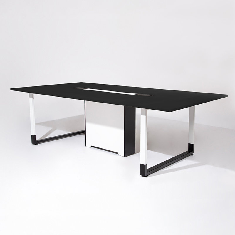 Table de conférence rectangulaire, Noir, H 29,53 po x L 94,49 po x l 47,24 po