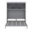Grand lit escamotable avec tablettes supérieures et port USB