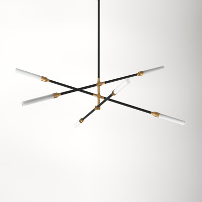 Emory 6 Light Metal Dimmable LED Sputnik Chandelier