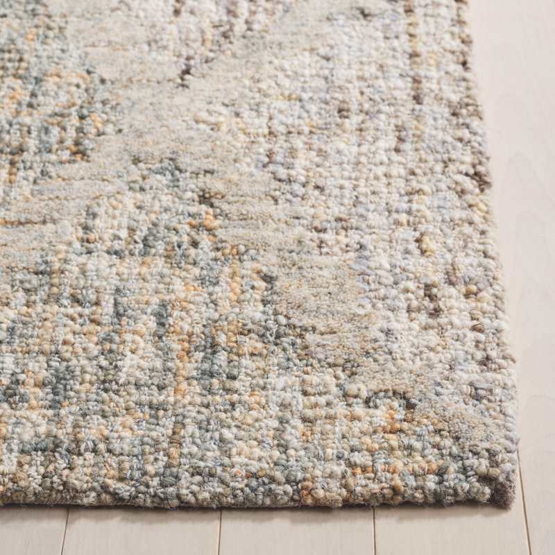 Harvest Hand Tufted Wool Abstract Indoor Rug, Rectangle 4' x 6'