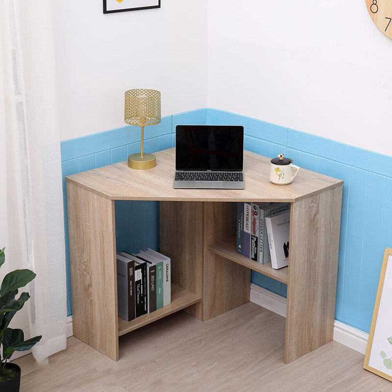 Zytavious Corner Computer Desk, Oak