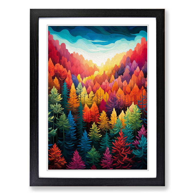 Single Picture Frame Print on Wood, Black Framed, 64cm H x 46cm W