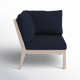 Amina Outdoor Acacia Corner Chair with Cushions
