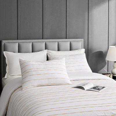 Zari Cotton Percale Duvet Cover Set
