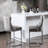 26" Counter Height Bar Stools, Of 2, Gray Velvet, Button Back&rivet Trim, Metal Base For Kitchen Island&home Chromed Home&dining Room-116531501