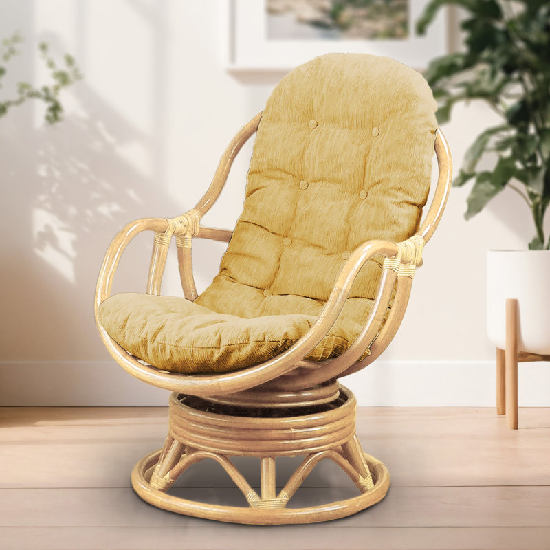 Chaise berçante Anairis, Brun clair, Beige clair