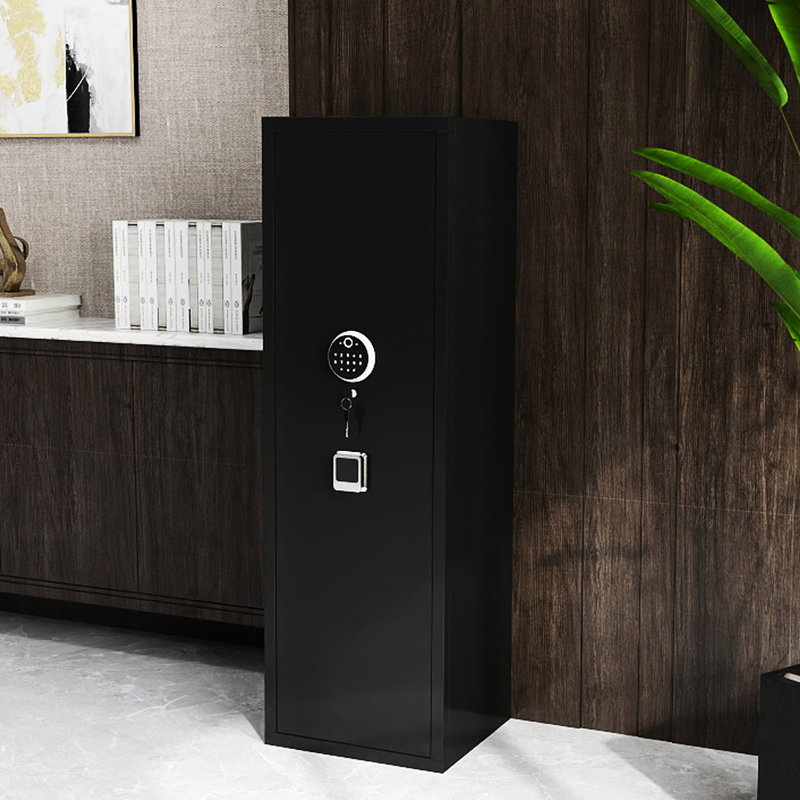 Home And Box - Fingerprint Electronic, Quick Access, Detachable Partition, No Assembly, Black Electronic Safe For Rifles Pistols Assembly Required,