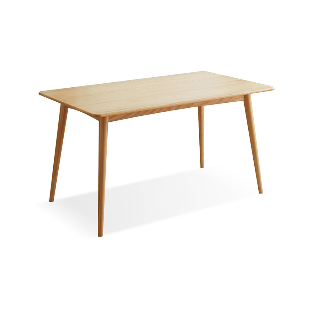 Mass Furni Burlywood Rectangular Solid Wood Dining Table - Wayfair Canada