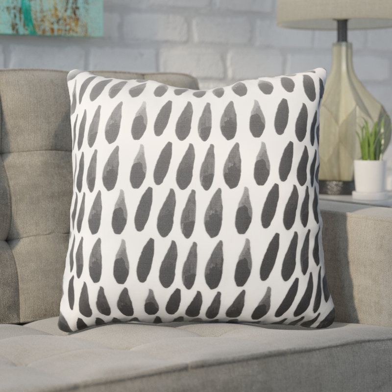 Cotton Reversible Throw Pillow, 18" H x  18" W x 8" D