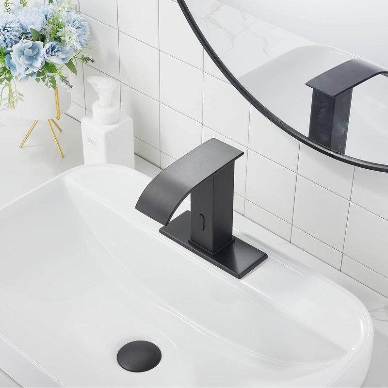 Auto-P-3005-Noir Robinet de lavabo pour salle de bain sans contact avec capteur