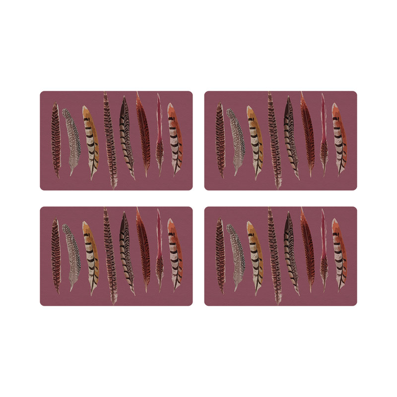 Napperon Pheasant Feathers, Mauve