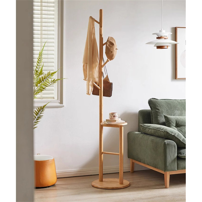 Simplify Solid Wood Clothes And Hat Stand, Yellow
