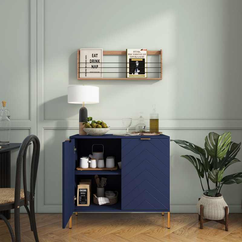 Two-door Cabinet (set Of 2), Blue