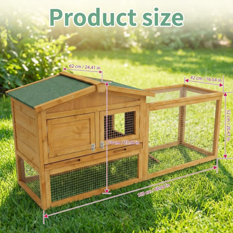Rabbit Playpen, Natural Wood