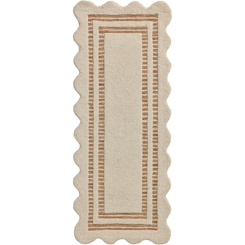 Tapis Chris Loves Julia x Loloi Scottie, Tapis de couloir 2 pi 6 po x 9 pi 9 po, Ivoire / rouille