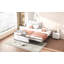 Lit plateforme double avec lit gigogne