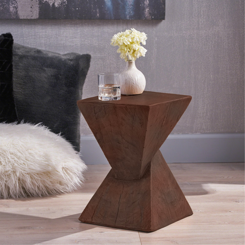 TABLE D'APPOINT GEOMETRIC MGO, COULEUR BRUN FONCÉ, Marron foncé