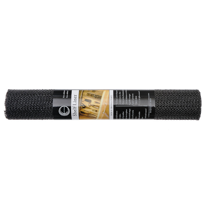 Solid Colour Water Resistant Non-Skid Kitchen Mat, Black
