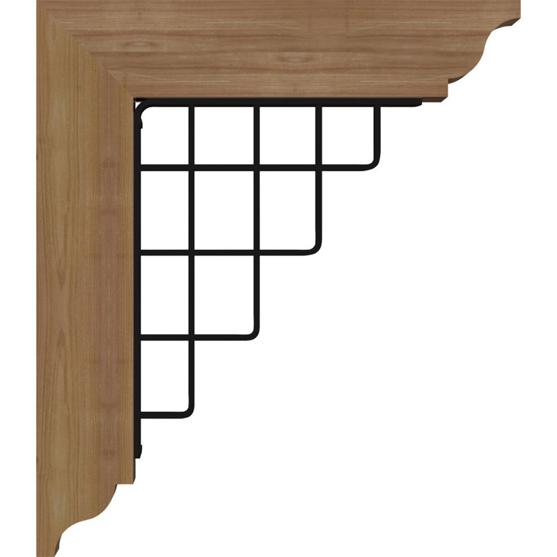 Support de fer traditionnel 4 po Diane, H 16 po x P 13 1/2 po, Cèdre rouge de l'Ouest l 3 1/2 po x T 4 po (lisse