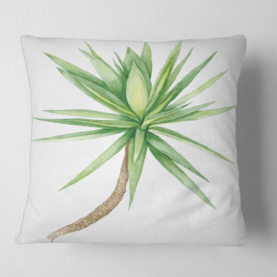 Détail d'un yucca - coussin traditionnel imprimé