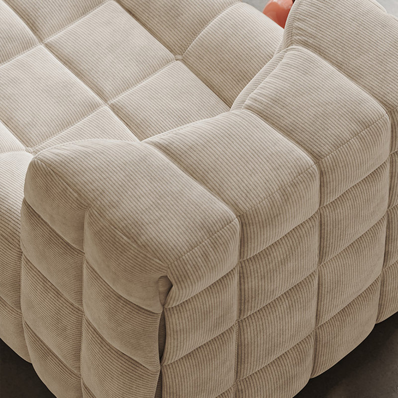 Retro Lazy Sugar Sofa, Beige Corduroy