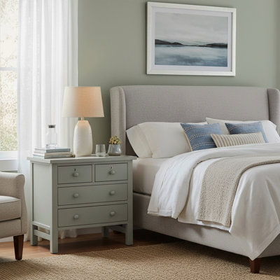4-Drawer Storage Nightstand - Antique White