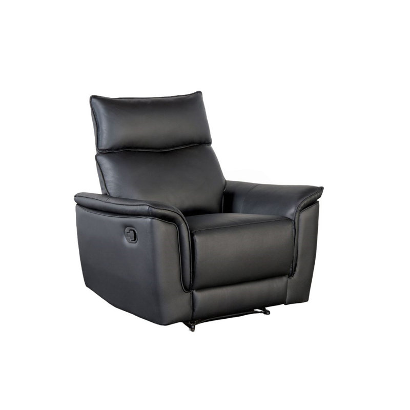 Luxueux fauteuil inclinable avec accoudoirs rembourrés évasés et garniture en welt