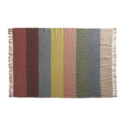 Lovely Linen Hand Woven Throw Blanket