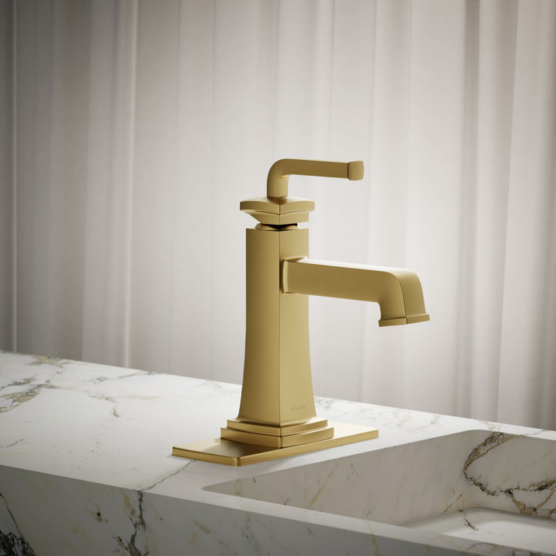 Riff Single-Handle Bathroom Sink Faucet, Vibrant Brushed Moderne Brass