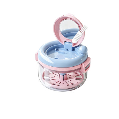 Plastics Boxes 2 In 1 Makeup Brush Cleaner Storage Container Wet Dry Separate Makeup Brush Washing Bowl With Mirror Lid Portable Cosmetic Brush Cleaning Organizer For Travel