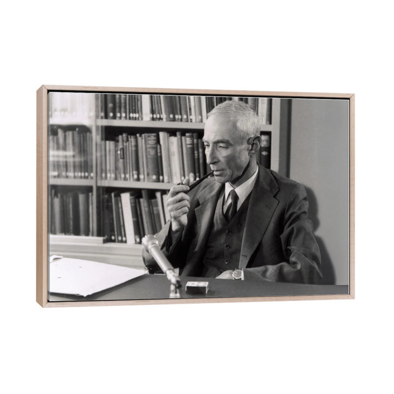 J. Robert Oppenheimer - reproduction d'art sur toile - toile encadrée, 40 po x 26 po, Framed Canvas, Beige