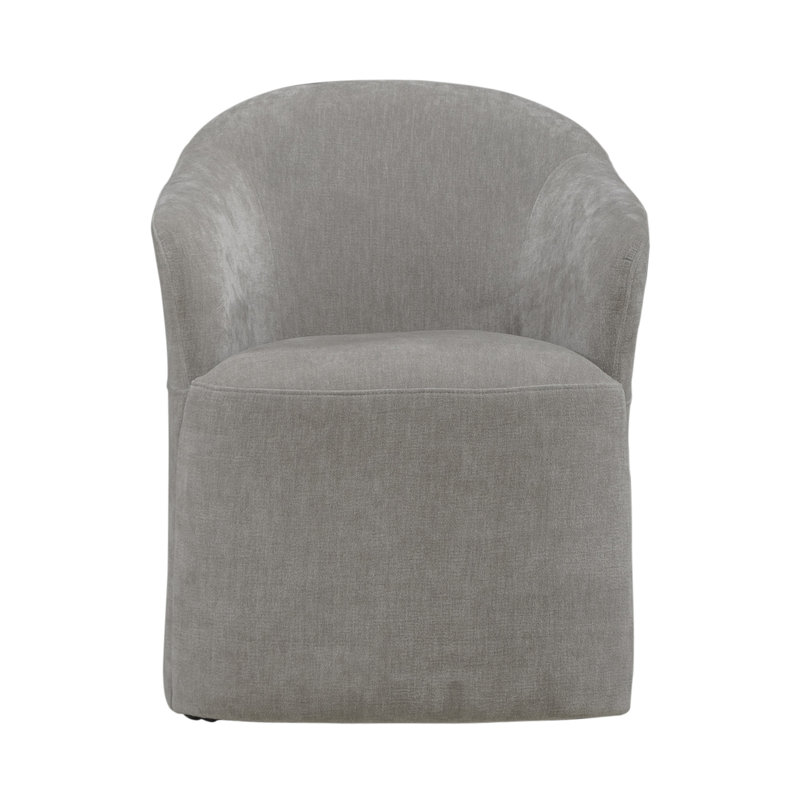 Chaise rembourrée Faouzi avec roulettes, Truffe