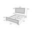 Grand lit avec tête de lit en bois, mobilier de chambre à coucher au fini chêne
