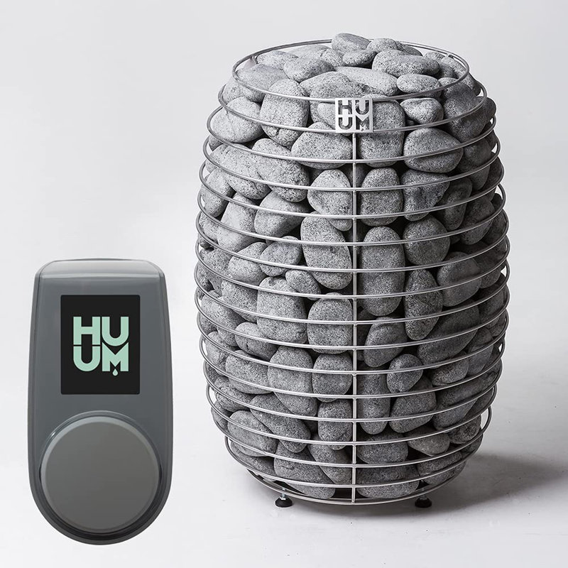 HUUM Hive 18 Kw Sauna Heater with UKU WiFi Control, (Sauna Stones Included ), Gray