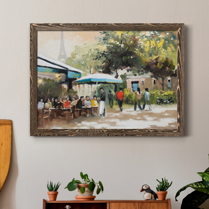 Paris I - Reproduction d'art sur toile, Noyer, H 37,5 po x l 27,5 po x P 1,5 po
