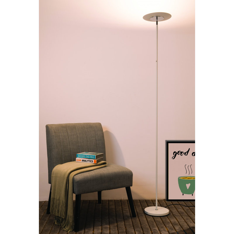 Lampe torchère DEL sur pied 72 po Bridlington, Blanc