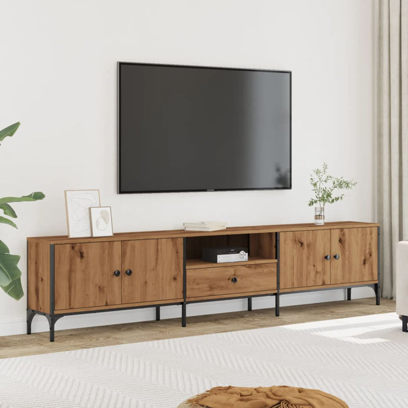 Amrin Unfinished TV Stand for TVs up to 24", Artisan/oak