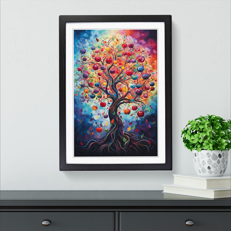 Single Picture Frame Print on Wood, Black Framed, 64cm H x 46cm W