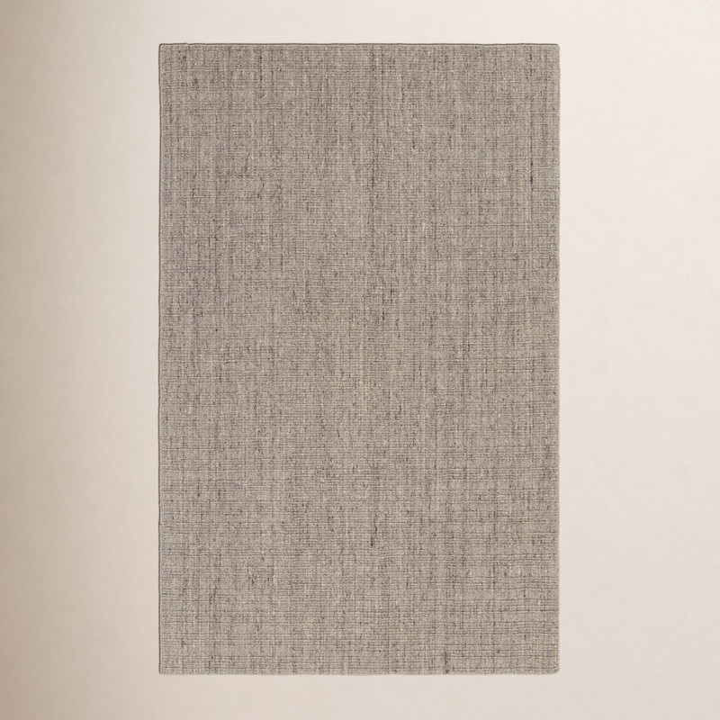 Tapis rayé tissé à plat à la main Dalena en brun / taupe, Rectangle 6 pi x 9 pi
