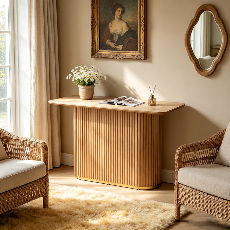 Table de comptoir 63,00 po - Cendre clair, Bois de frêne naturel