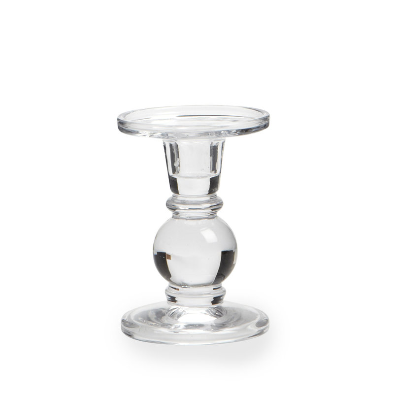 Bougeoir de table en verre