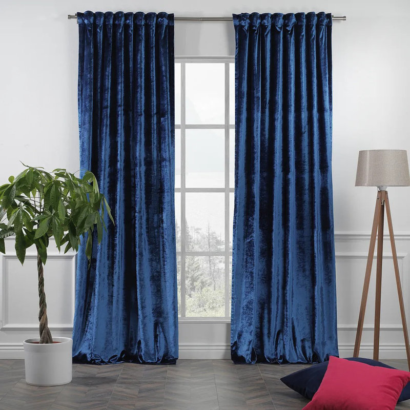 Lilijan Home & Curtain Extra Long and Extra Wide Solid Luxury Shiny ...