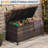 Outdoor Storage Box, 125 Gallon PE Rattan Chest with Wheels & Handles, Garden & Poolside, Brown-128523202