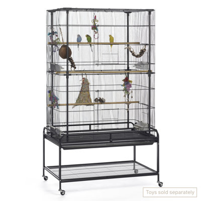 Cage à vol avec roulettes oiseau 