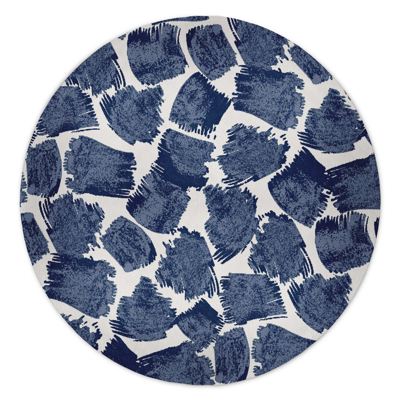 Almere Chenille Animal Print Indoor Rug, Round 5'