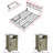 3-Pieces Bedroom Sets ,Farmhouse Bed Frame Queen Size With LED Lights And Charging Station,Nightstands Set Of 2 With 2-Drawer-1763117709